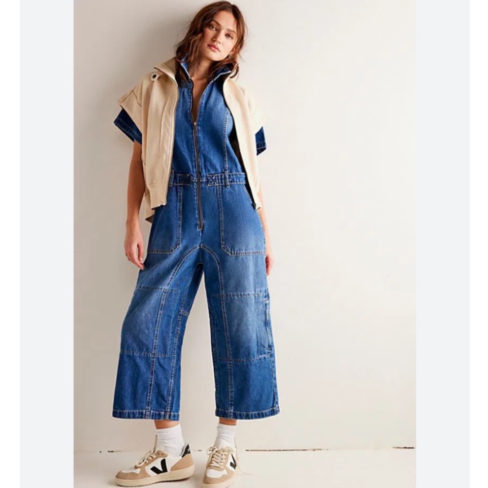 Free People We The Free On The Run Cropped Coverall